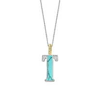 Initial Necklace Turquoise