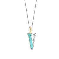 Initial Necklace Turquoise