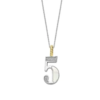 Number Necklace Mother Pearl