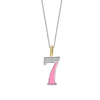 Number Necklace Pink