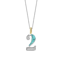 Number Necklace Turquoise Blue