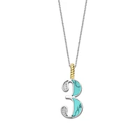 Number Necklace Turquoise Blue