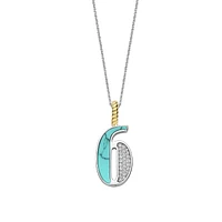 Number Necklace Turquoise Blue