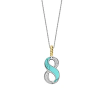 Number Necklace Turquoise Blue