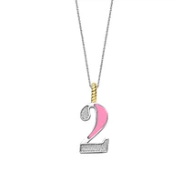 Number Necklace Pink