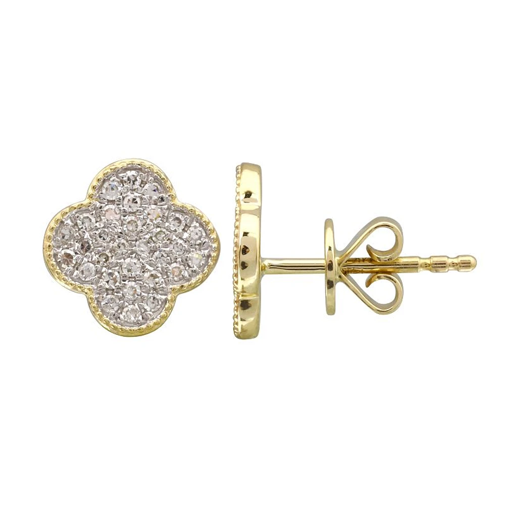 .21ct Clover Diamond Stud Earrings