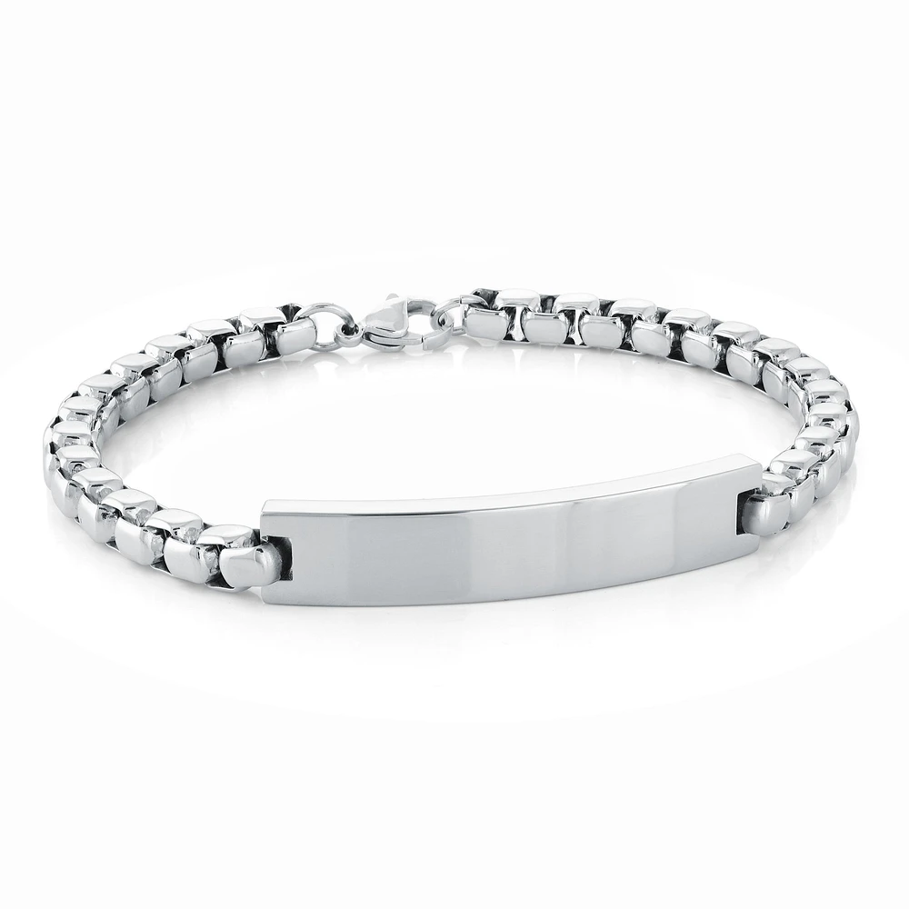 Id Plate 5mm box Bracelet
