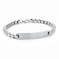 Id Plate 5mm box Bracelet