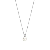Cosmic Pearl Pave Necklace