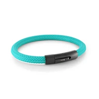 Red Tire Black Matte Steel Bracelet