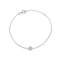Birthstone Bracelet - White Gold