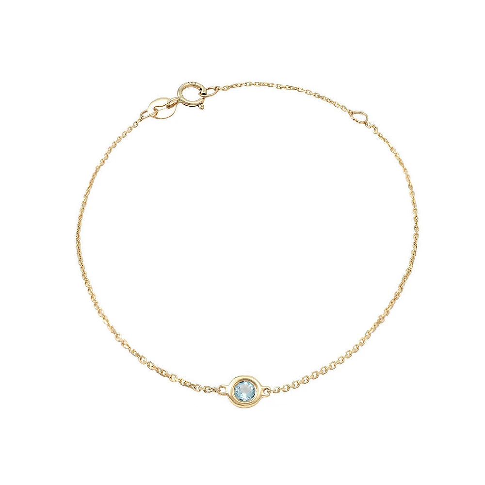 Birthstone Bracelet - Yellow Gold