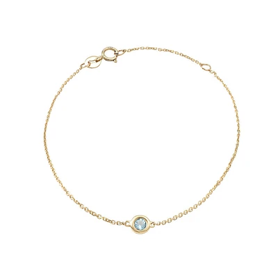 Birthstone Bracelet - Yellow Gold