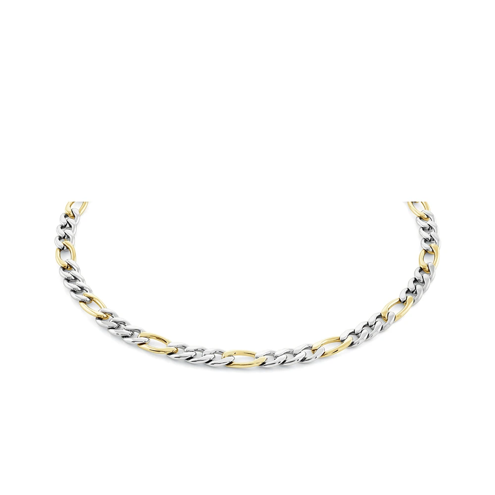 Two Tone 4.5mm Figaro Chain