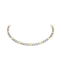 Two Tone 4.5mm Figaro Chain