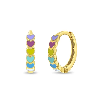 Rainbow Heart Cascade Kids Earrings