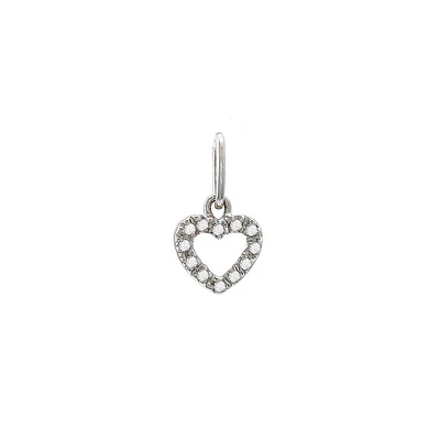 Open Heart Diamond Mini Pendant 14KW