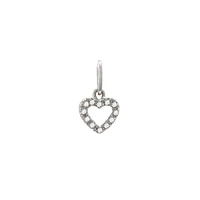Open Heart Diamond Mini Pendant 14KW