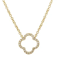 Open Clover Diamond Necklace