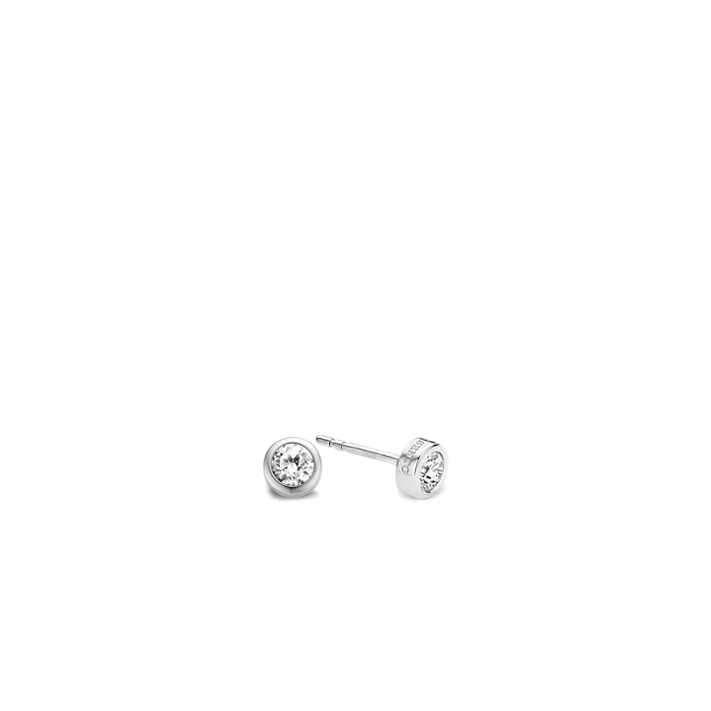 6MM Dot Clear Stud Earrings