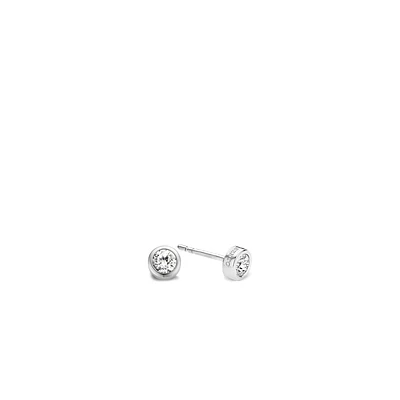 6MM Dot Clear Stud Earrings
