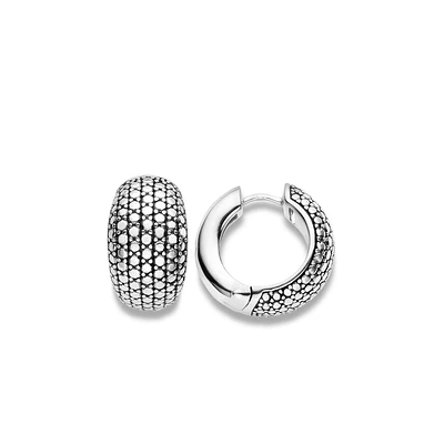 Silver Dipped Huggie Earrings