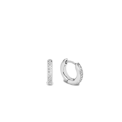 Basic Pave 14MM Huggie Earrings
