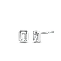 Clear Gem Stud Earrings