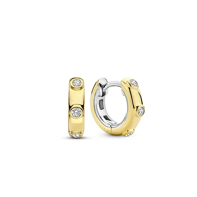 Spots Golden Huggie Earrings