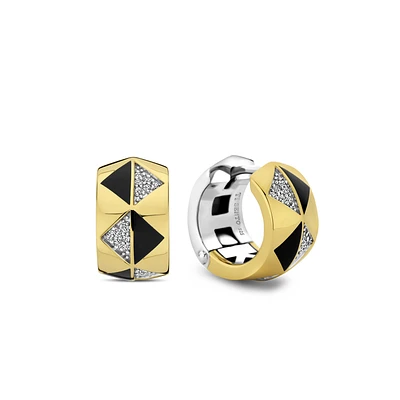Hexagon Huggie Earrings
