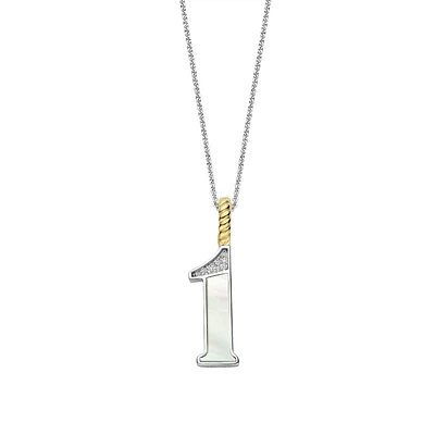 Number Necklace Mother Pearl