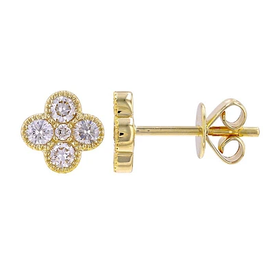 .43ct Diamond Clover Stud Earrings