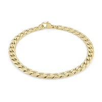 Diamond Cut Curb Yellow Steel 5MM Bracelet