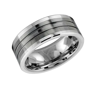 Tungsten/Ceramic 8mm Ring
