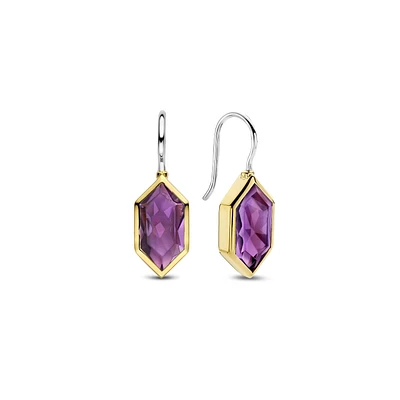 Celestial Violet Dangle Earrings