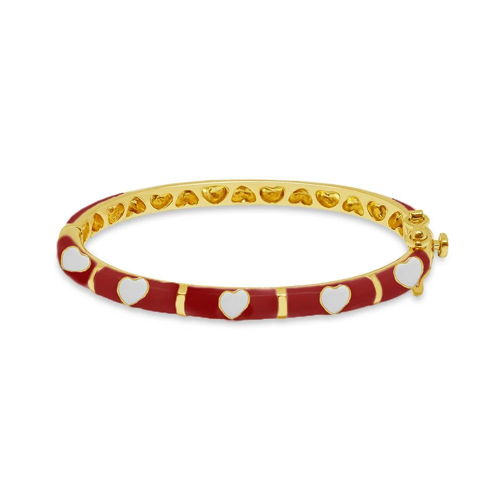 Red/White Hearts Kids Bangle Bracelet