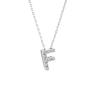 Diamond 7MM Initial Necklace