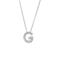 Diamond 7MM Initial Necklace
