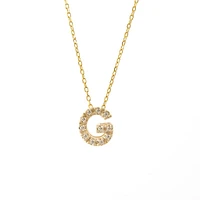 Diamond 7MM Initial Necklace