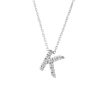 Diamond 7MM Initial Necklace