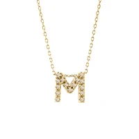 Diamond 7MM Initial Necklace