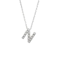 Diamond 7MM Initial Necklace