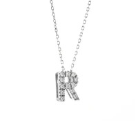 Diamond 7MM Initial Necklace