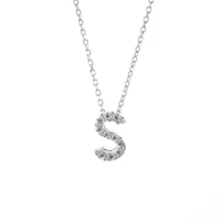 Diamond 7MM Initial Necklace