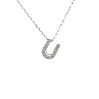 Diamond 7MM Initial Necklace