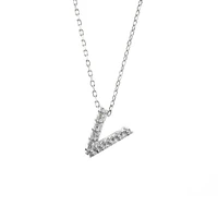 Diamond 7MM Initial Necklace