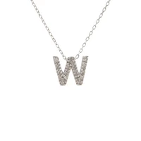 Diamond 7MM Initial Necklace