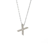 Diamond 7MM Initial Necklace
