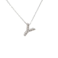 Diamond 7MM Initial Necklace