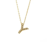 Diamond 7MM Initial Necklace